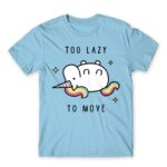 Too lazy to move Sky Blue Men's T-shirt for Funny, Laziness
