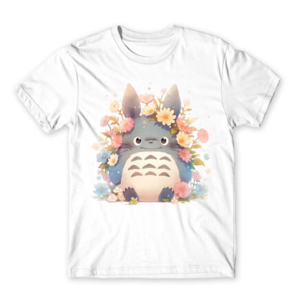 Totoro – Botanical White Men's Tee for Anime, My Neighbour Totoro
