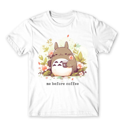 Totoro Coffee White Men's T-shirt for Anime, My Neighbour Totoro