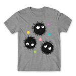 Totoro Porcicák Grey Melange Men's Tee for Anime, My Neighbour Totoro
