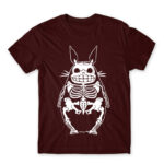Totoro skeleton Burgundy Men's T-shirt for Anime, My Neighbour Totoro