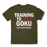 Training to beat Goku Army Men's Tee for Anime, Dragon Ball