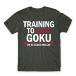 Training to beat Goku Dark Grey Men's Tee for Anime, Dragon Ball