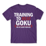 Training to beat Goku Dark Purple Men's T-shirt for Anime, Dragon Ball
