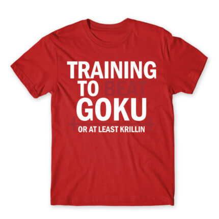 Training to beat Goku Red Men's T-shirt for Anime, Dragon Ball