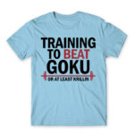 Training to beat Goku Sky Blue Men's Tee for Anime, Dragon Ball
