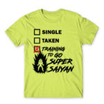Training to go Super Saiyan Apple Green Men's T-shirt for Anime, Dragon Ball