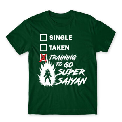 Training to go Super Saiyan Bottle Green Men's Tee for Anime, Dragon Ball