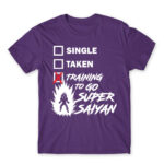 Training to go Super Saiyan Dark Purple Men's T-shirt for Anime, Dragon Ball