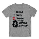 Training to go Super Saiyan Grey Melange Men's T-shirt for Anime, Dragon Ball