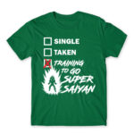 Training to go Super Saiyan Kelly Green Men's Tee for Anime, Dragon Ball