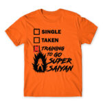 Training to go Super Saiyan Orange Men's T-shirt for Anime, Dragon Ball