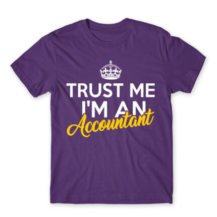 Trust me, I’m an accountant Dark Purple Men's T-shirt for Accountant, Work