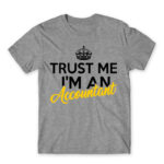 Trust me, I’m an accountant Grey Melange Men's Tee for Accountant, Work
