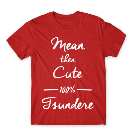 Tsundere Tribute Red Men's Tee for Anime, Dere