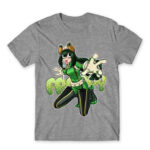 Tsuyu – My Hero Academia Grey Melange Men's Tee for Anime, My Hero Academia
