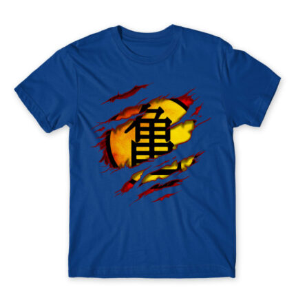 Turtle School Royal Blue Men's T-shirt for Anime, Dragon Ball