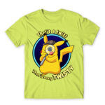 Twisty Detective Pikachu Apple Green Men's Tee for Anime, Pokemon