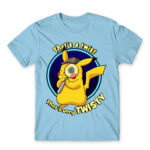 Twisty Detective Pikachu Sky Blue Men's Tee for Anime, Pokemon
