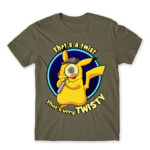 Twisty Detective Pikachu Zinc Men's Tee for Anime, Pokemon