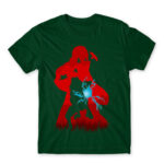 Uchiha Brothers Bottle Green Men's T-shirt for Anime, Naruto