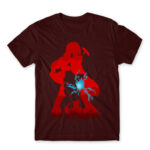 Uchiha Brothers Burgundy Men's T-shirt for Anime, Naruto