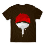 Uchiha symbol Chocolate Men's T-shirt for Anime, Naruto