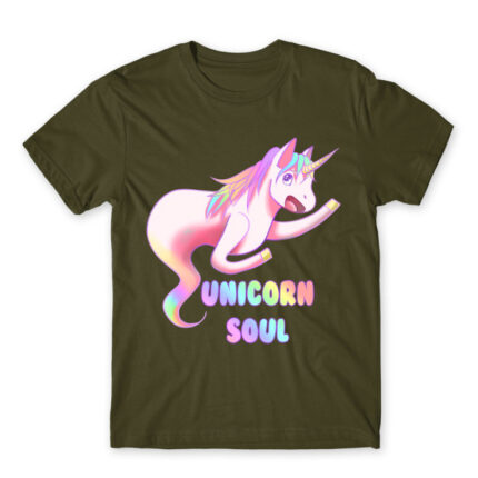 Unicorn Soul Army Men's T-shirt for Anime, Anime Funny