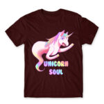 Unicorn Soul Burgundy Men's Tee for Anime, Anime Funny