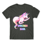 Unicorn Soul Dark Grey Men's T-shirt for Anime, Anime Funny