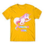 Unicorn Soul Gold Men's Tee for Anime, Anime Funny