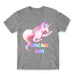 Unicorn Soul Grey Melange Men's T-shirt for Anime, Anime Funny