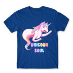 Unicorn Soul Royal Blue Men's Tee for Anime, Anime Funny
