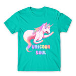 Unicorn Soul Turquoise Men's Tee for Anime, Anime Funny