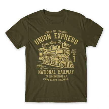 Union express Army Men's Tee for Train Conductor, Work