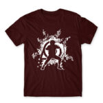 Uzumaki Naruto Burgundy Men's Tee for Anime, Naruto