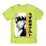 Uzumaki Naruto – Minimal Apple Green Men's T-shirt for Anime, Naruto