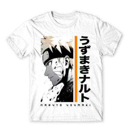 Uzumaki Naruto – Minimal White Men's Tee for Anime, Naruto