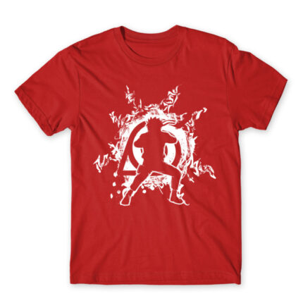 Uzumaki Naruto Red Men's Tee for Anime, Naruto