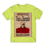 Vash wanted Apple Green Men's T-shirt for Anime, Trigun