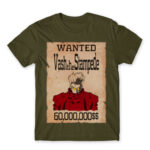 Vash wanted Army Men's Tee for Anime, Trigun