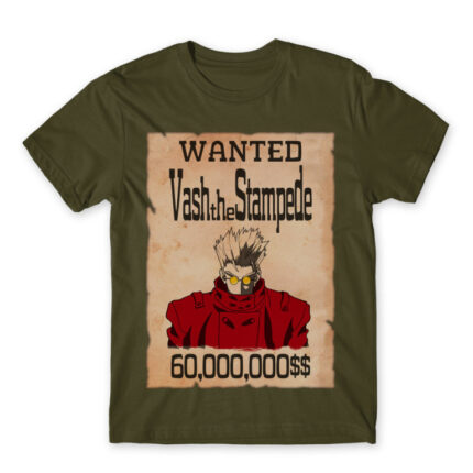 Vash wanted Army Men's Tee for Anime, Trigun