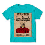 Vash wanted Atoll Blue Men's T-shirt for Anime, Trigun