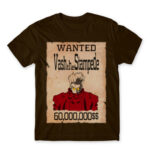 Vash wanted Chocolate Men's T-shirt for Anime, Trigun
