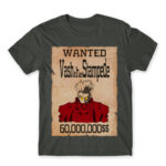 Vash wanted Dark Grey Men's Tee for Anime, Trigun