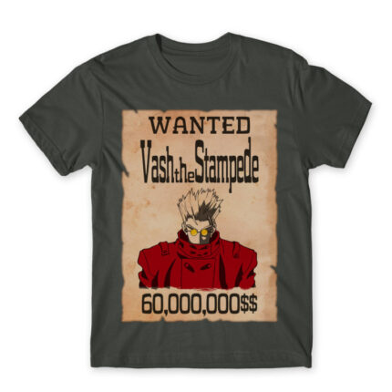 Vash wanted Dark Grey Men's Tee for Anime, Trigun