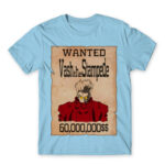 Vash wanted Sky Blue Men's T-shirt for Anime, Trigun