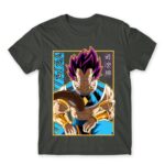 Vegeta Hakashin Dark Grey Men's Tee for Anime, Dragon Ball