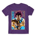 Vegeta Hakashin Dark Purple Men's T-shirt for Anime, Dragon Ball