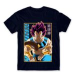 Vegeta Hakashin Navy Men's T-shirt for Anime, Dragon Ball